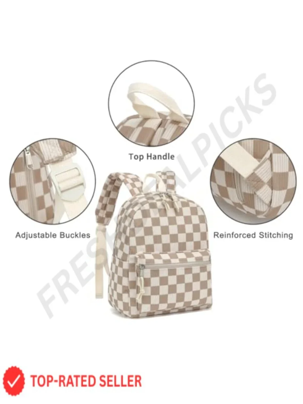 Corduroy Mini Backpack Casual Daypack Women Girls School Travel